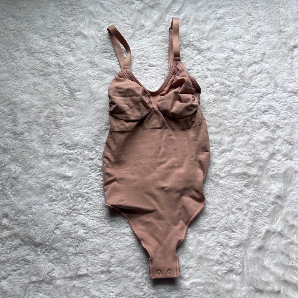 Skims Women's Sculpting Thong Bodysuit Ochre SH-BST-0200 Brown XXS/XS New in Box